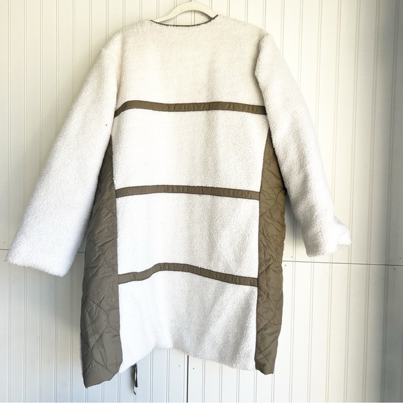 Rails Size L Granger Reversible Sherpa Jacket in Ivory Olive Mix - Picture 11 of 14